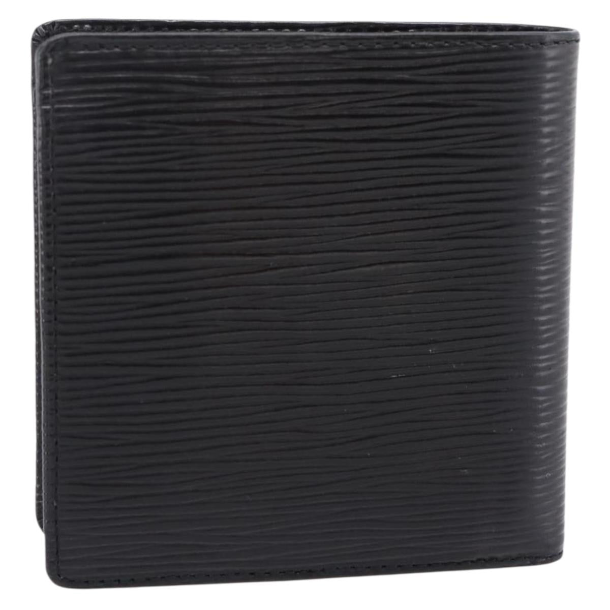 LOUIS VUITTON Epi Portefeuille Marco Bifold Wallet Black M63652 LV Auth 206143V