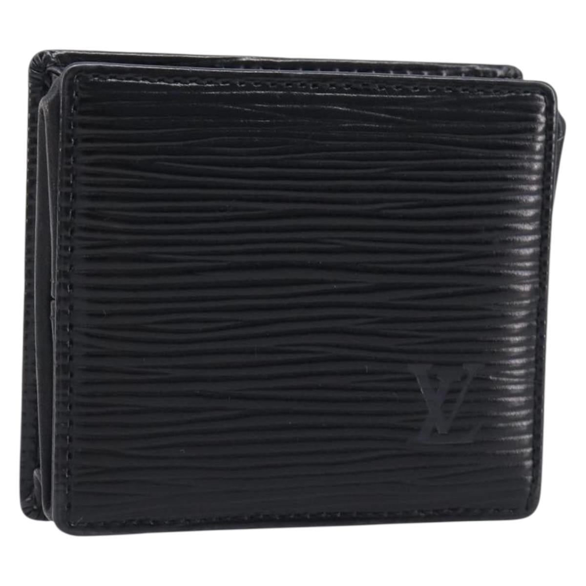 LOUIS VUITTON Epi Porte Monnaie Boite Coin Purse Black M63692 LV Auth 206145A
