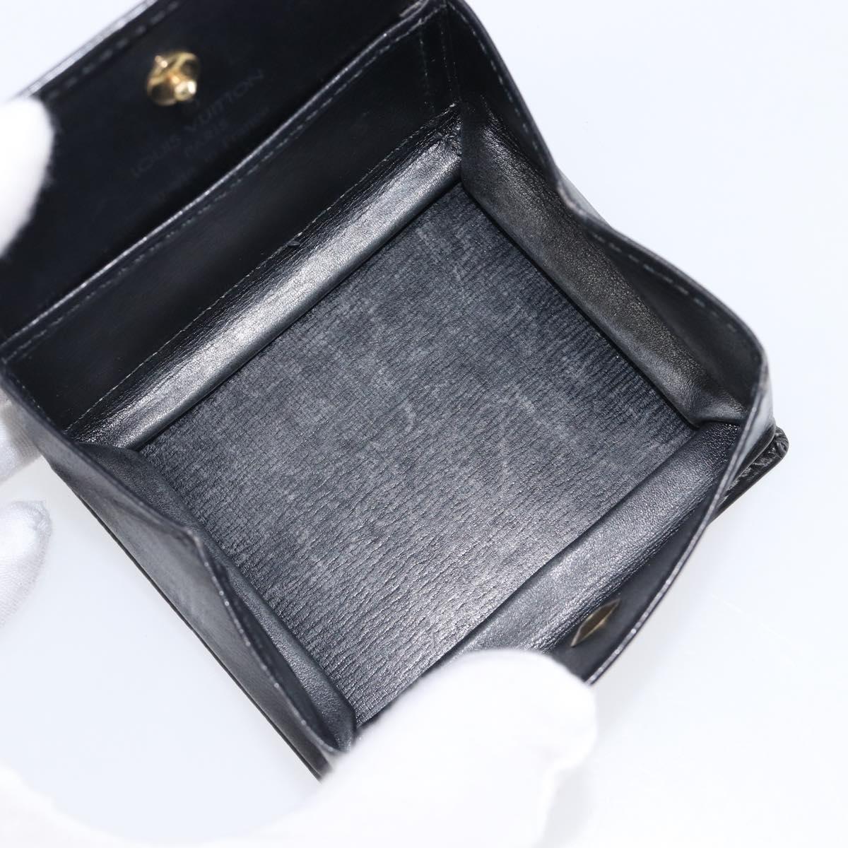 LOUIS VUITTON Epi Porte Monnaie Boite Coin Purse Black M63692 LV Auth 206145A