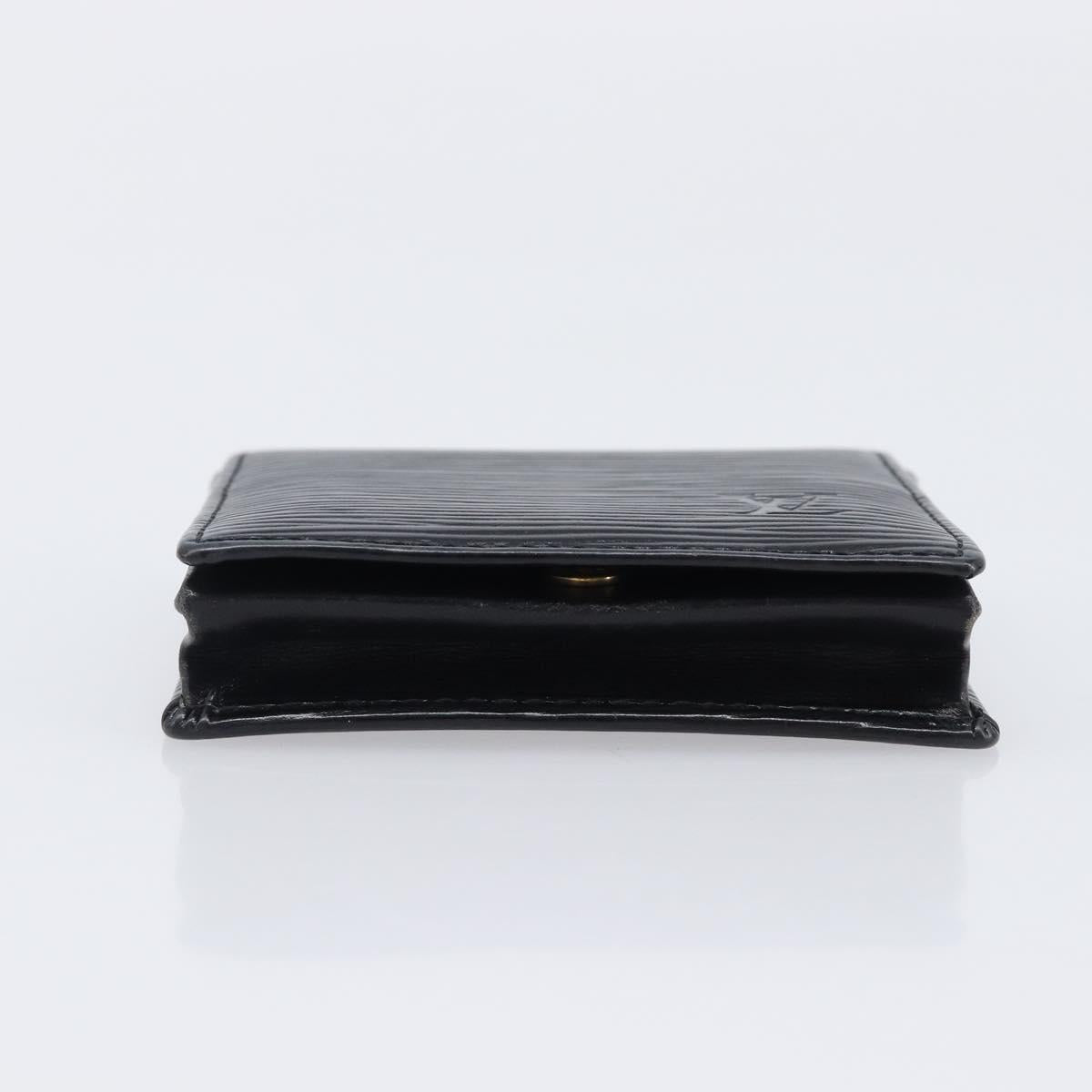 LOUIS VUITTON Epi Porte Monnaie Boite Coin Purse Black M63692 LV Auth 206145A