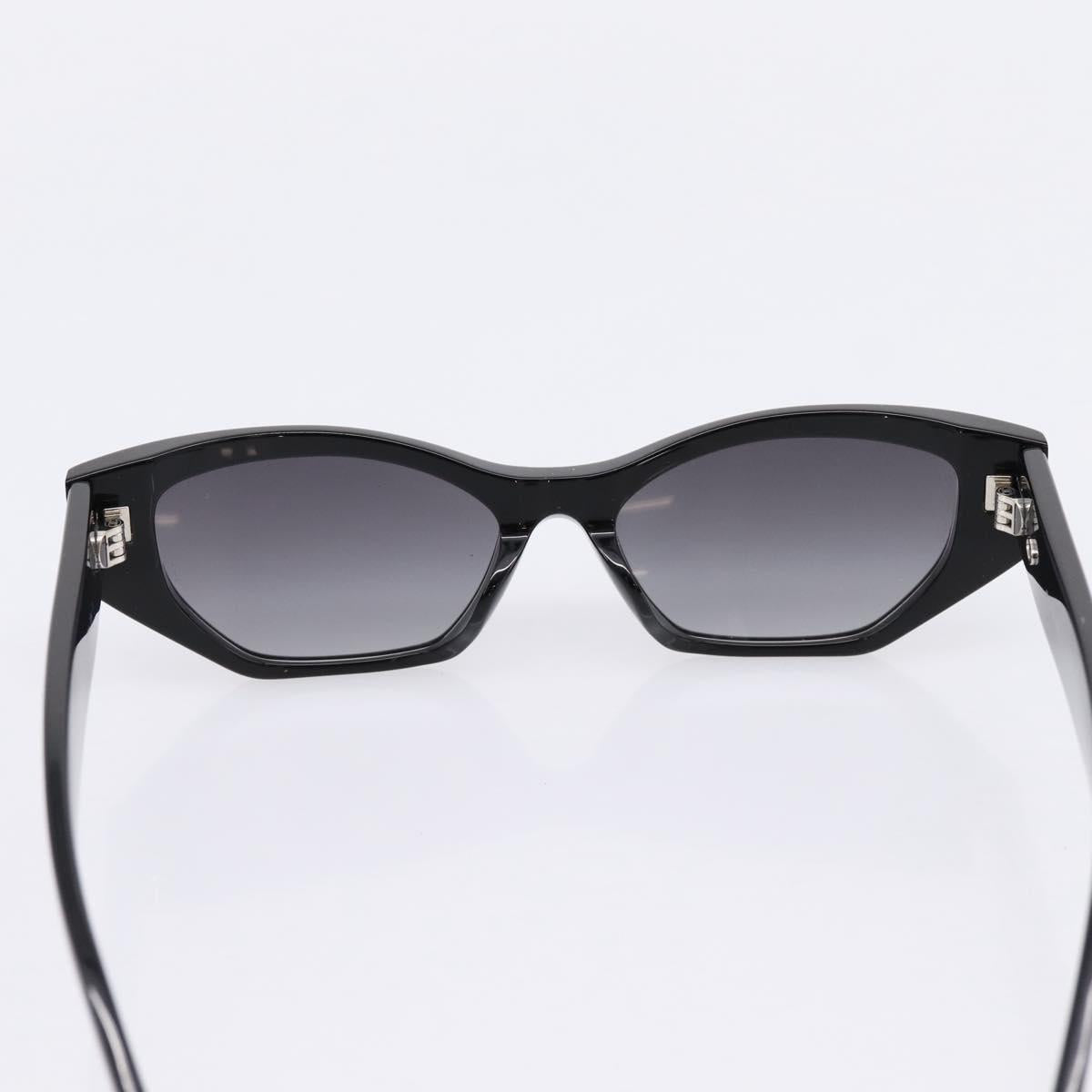 CHANEL COCO Mark Sunglasses Plastic Black CC Auth 206149M