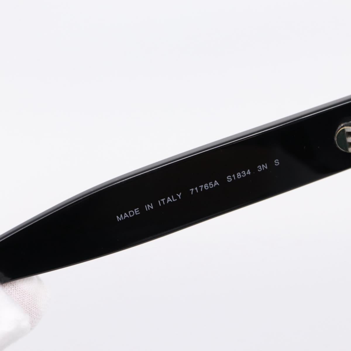 CHANEL COCO Mark Sunglasses Plastic Black CC Auth 206149M