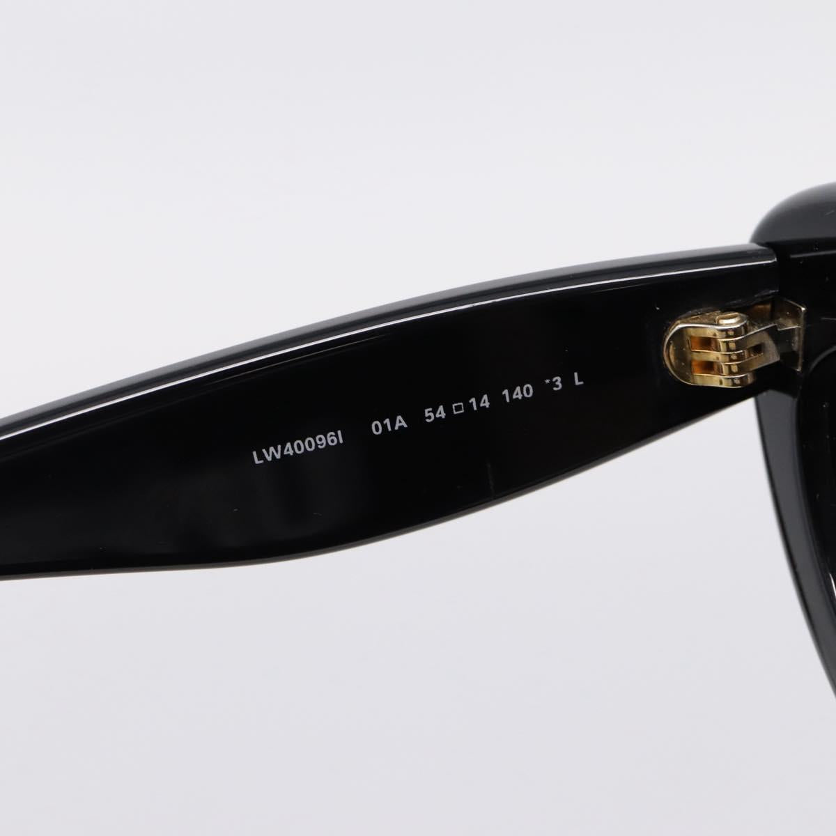 LOEWE Sunglasses Plastic Black Gold Auth 206150V