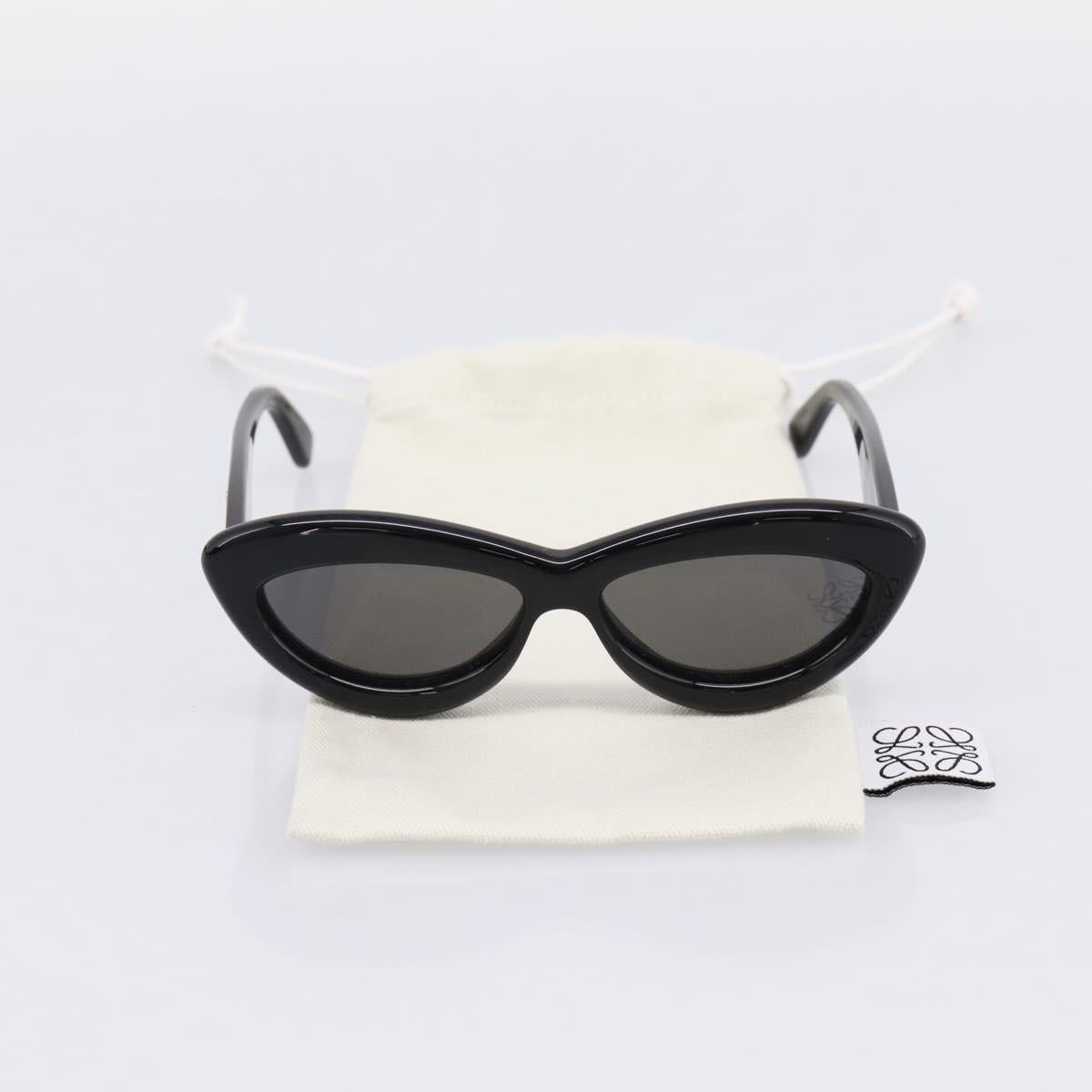 LOEWE Sunglasses Plastic Black Gold Auth 206150V