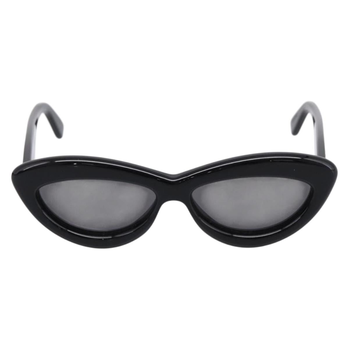 LOEWE Sunglasses Plastic Black Gold Auth 206150V