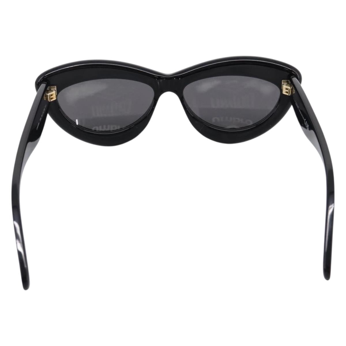 LOEWE Sunglasses Plastic Black Gold Auth 206150V