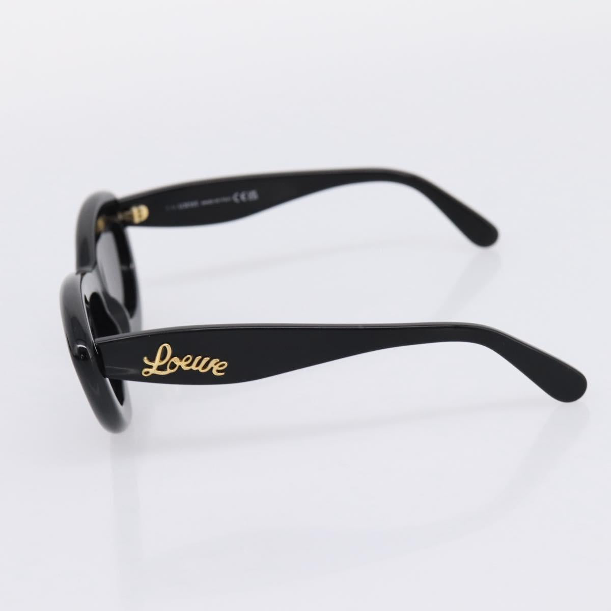 LOEWE Sunglasses Plastic Black Gold Auth 206150V