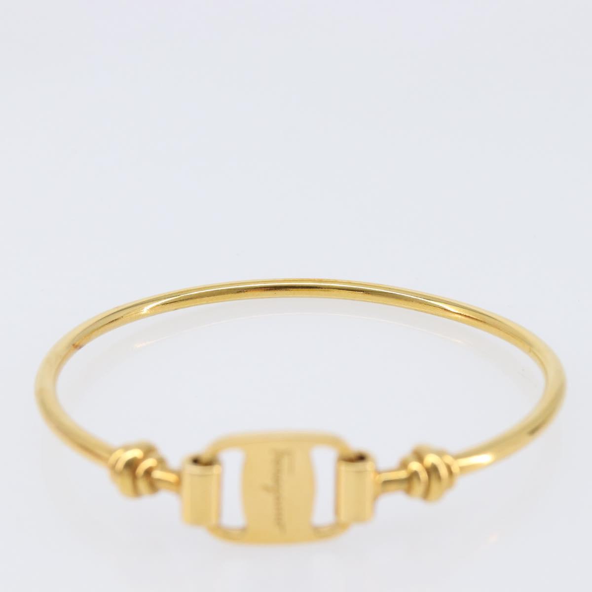 Salvatore Ferragamo Vala Bracelet Metal Gold Tone Auth 206151V