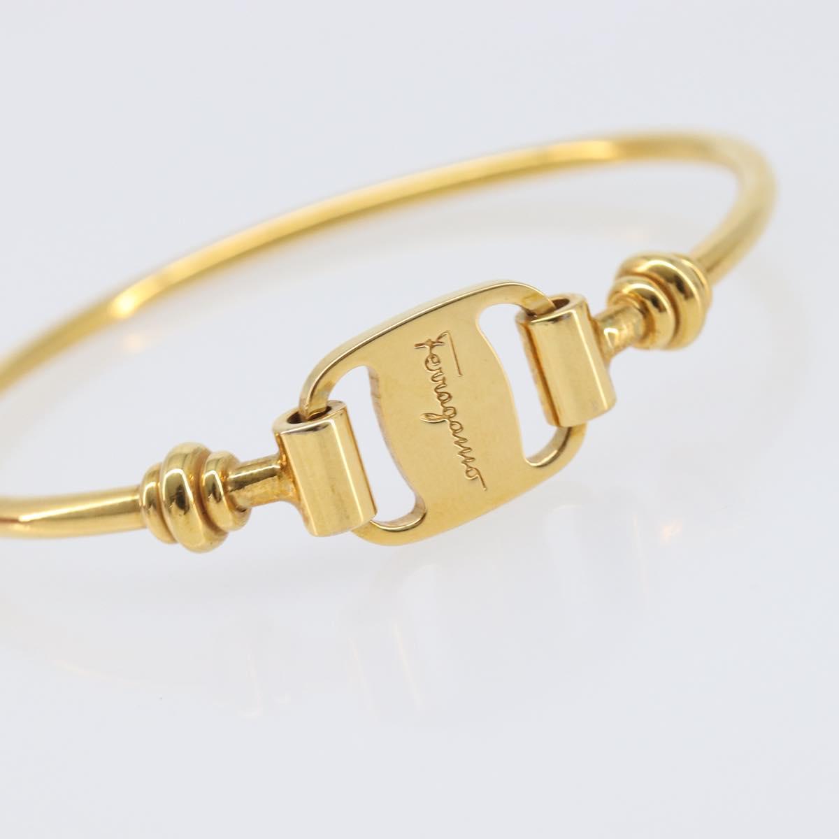 Salvatore Ferragamo Vala Bracelet Metal Gold Tone Auth 206151V