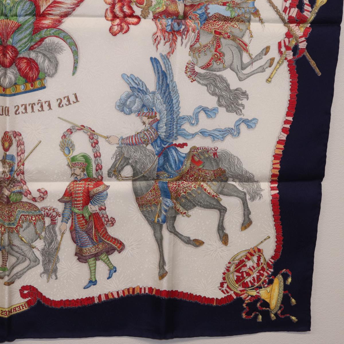 HERMES Carre 90 Scarf Silk Navy Auth 206154M