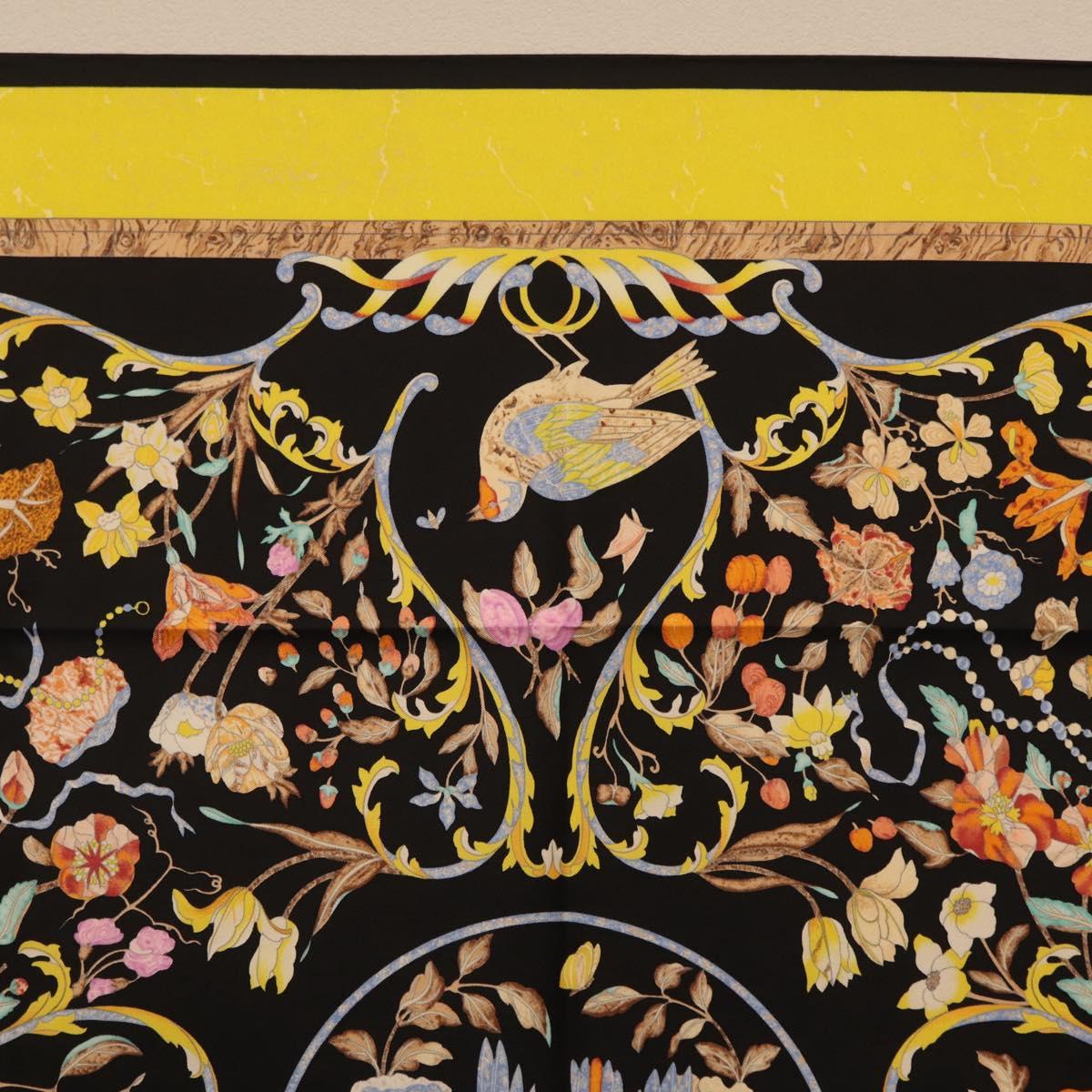 HERMES Carre 90 Scarf Silk Black Auth 206155M