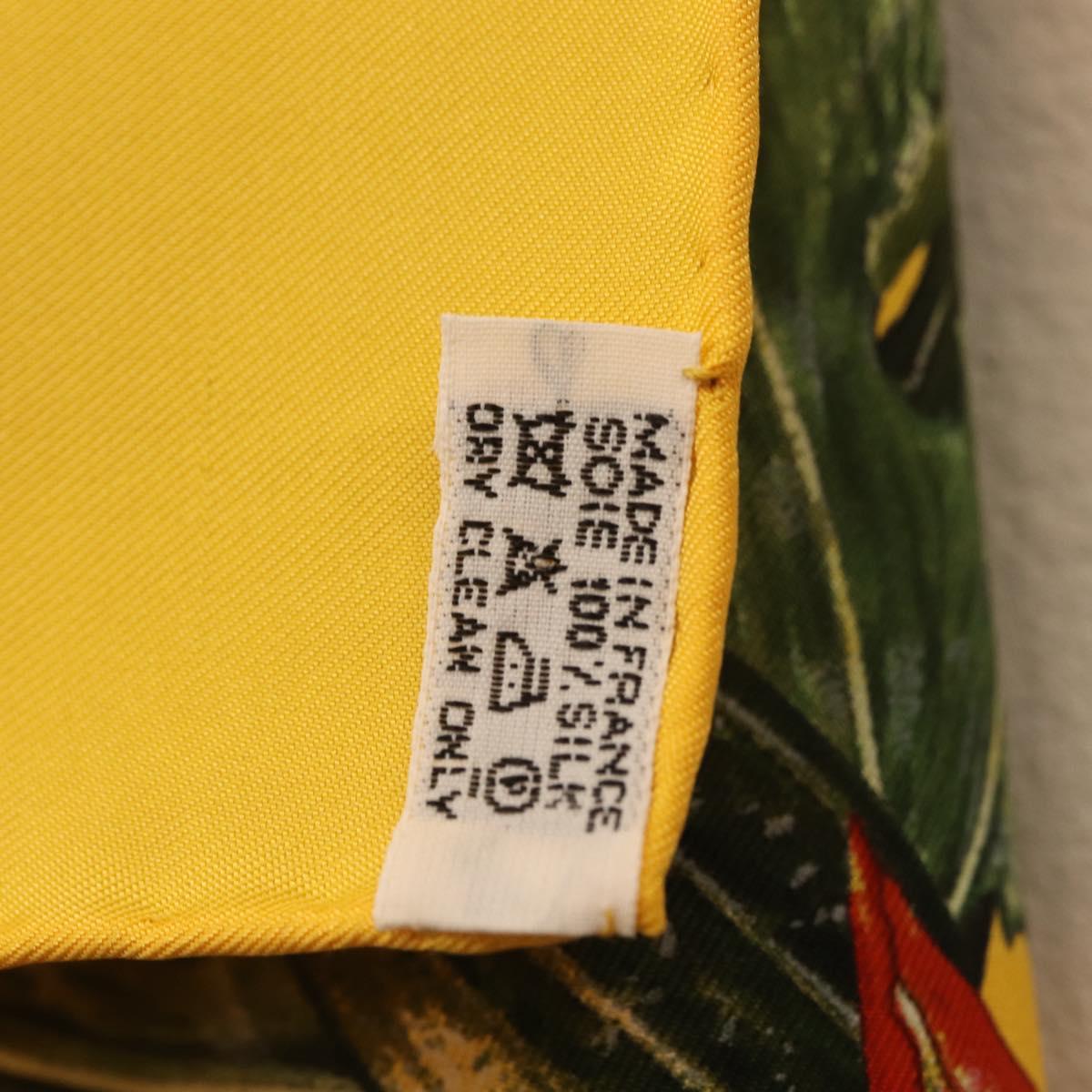 HERMES Carre 90 Scarf Silk Yellow Auth 206163M
