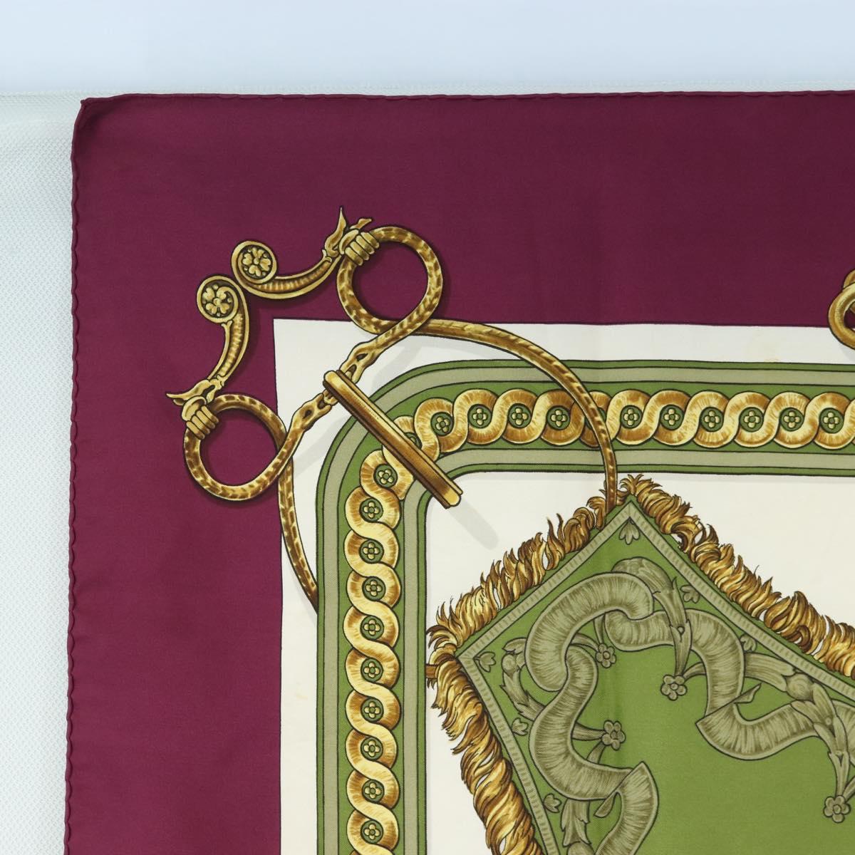 HERMES Carre 90 Scarf Silk Purple Auth 206173