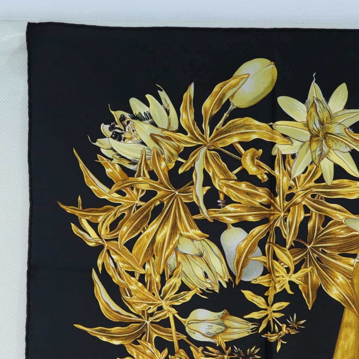 HERMES Carre 90 Scarf Silk Black Auth 206184M