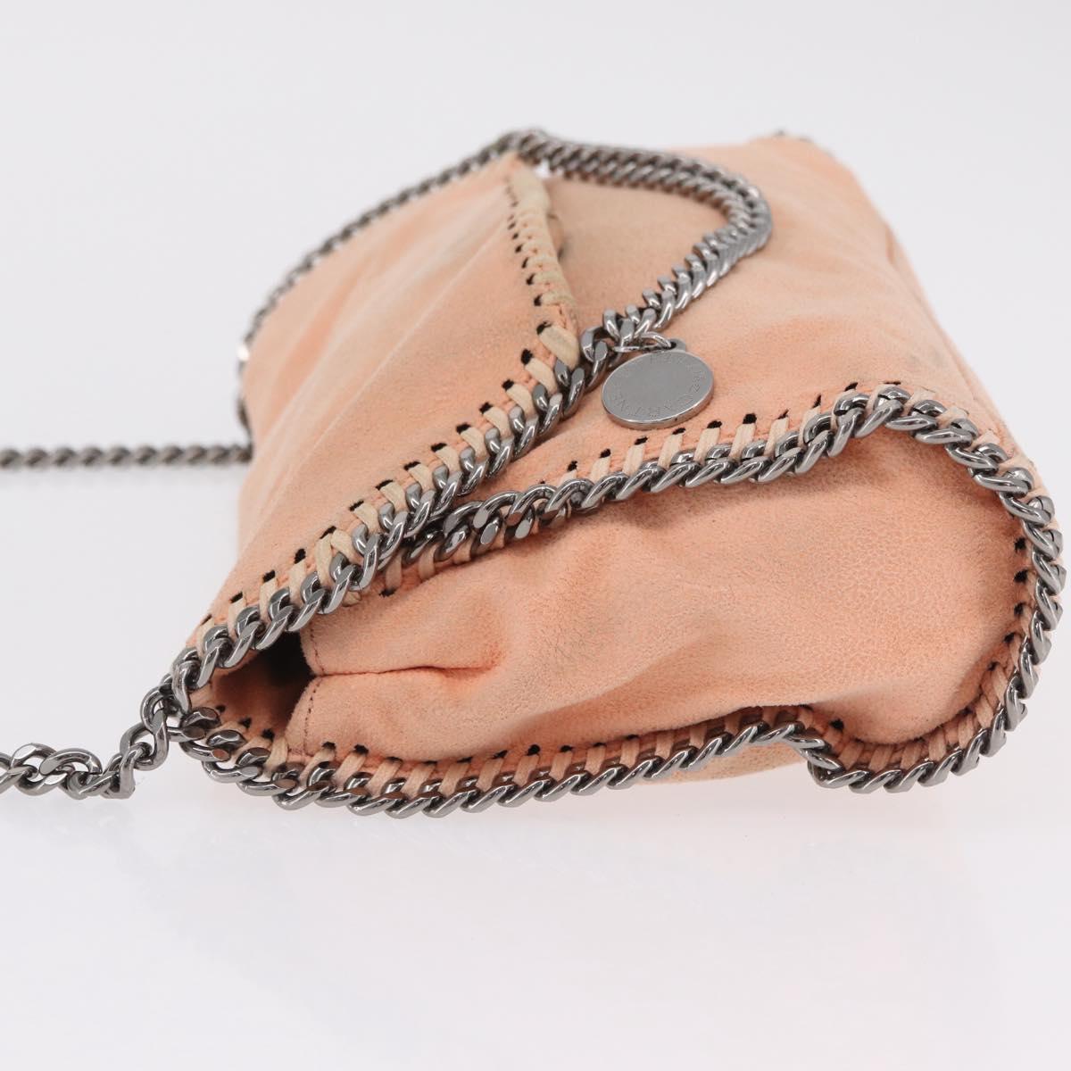 Stella McCartney Falabella Chain Bag Polyester Orange Silver 364519 Auth 206228