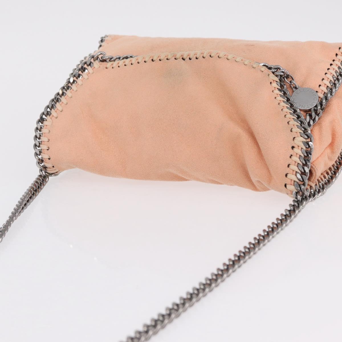 Stella McCartney Falabella Chain Bag Polyester Orange Silver 364519 Auth 206228
