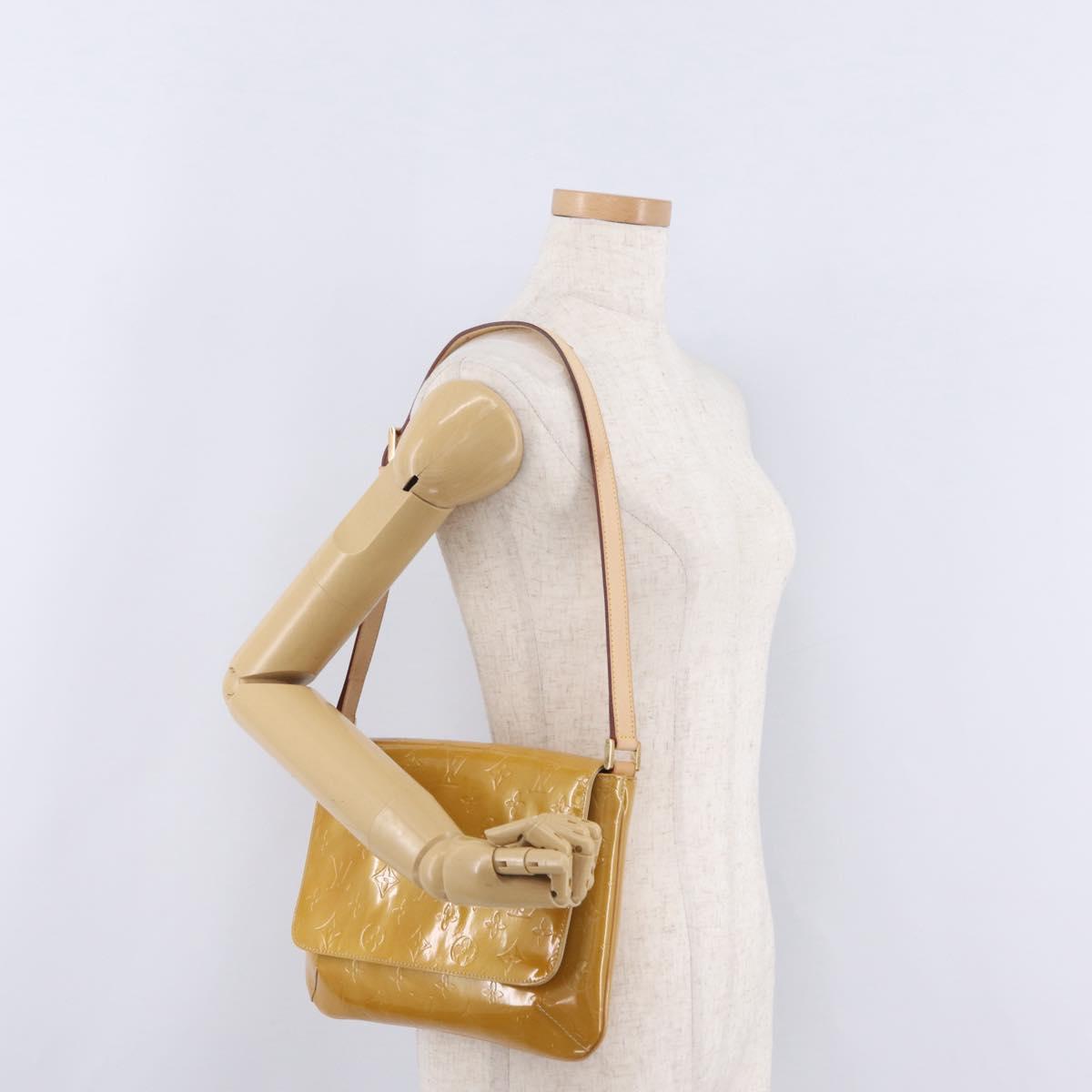 LOUIS VUITTON Monogram Vernis Thompson Street Bag Beige M91301 LV Auth 206229A