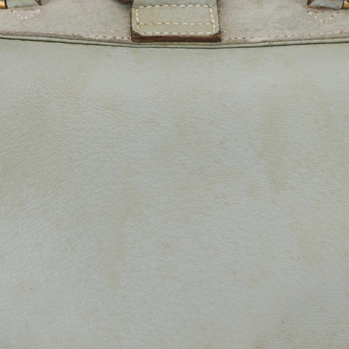 GUCCI Bamboo Backpack Leather Light Blue Gold 003 2058 0016 Auth 206231