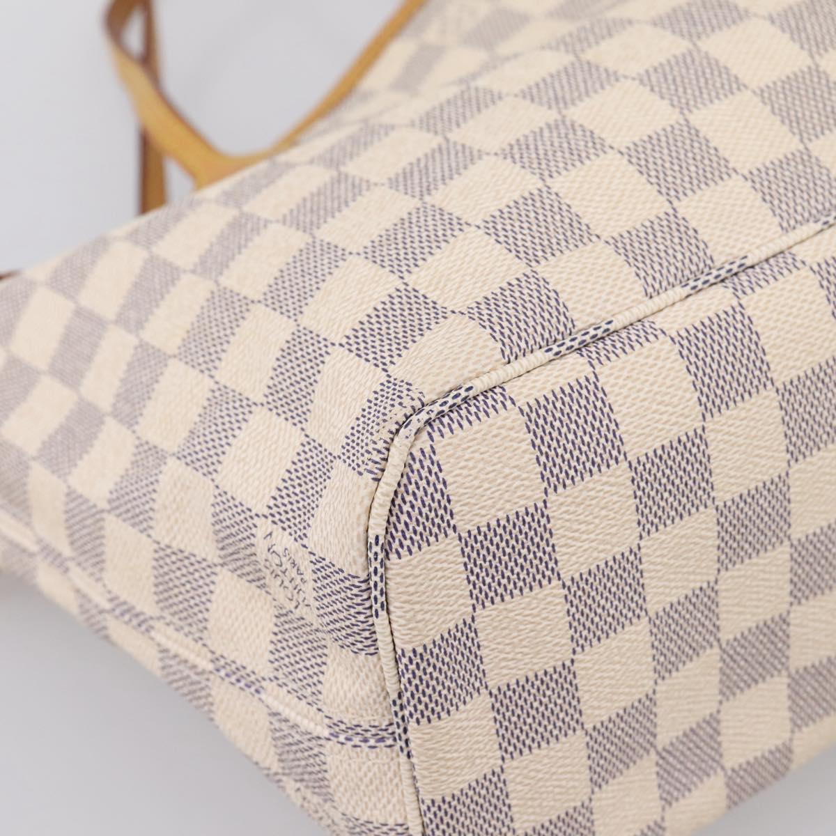 LOUIS VUITTON Damier Azur Neverfull PM Tote Bag N41362 LV Auth 206233A