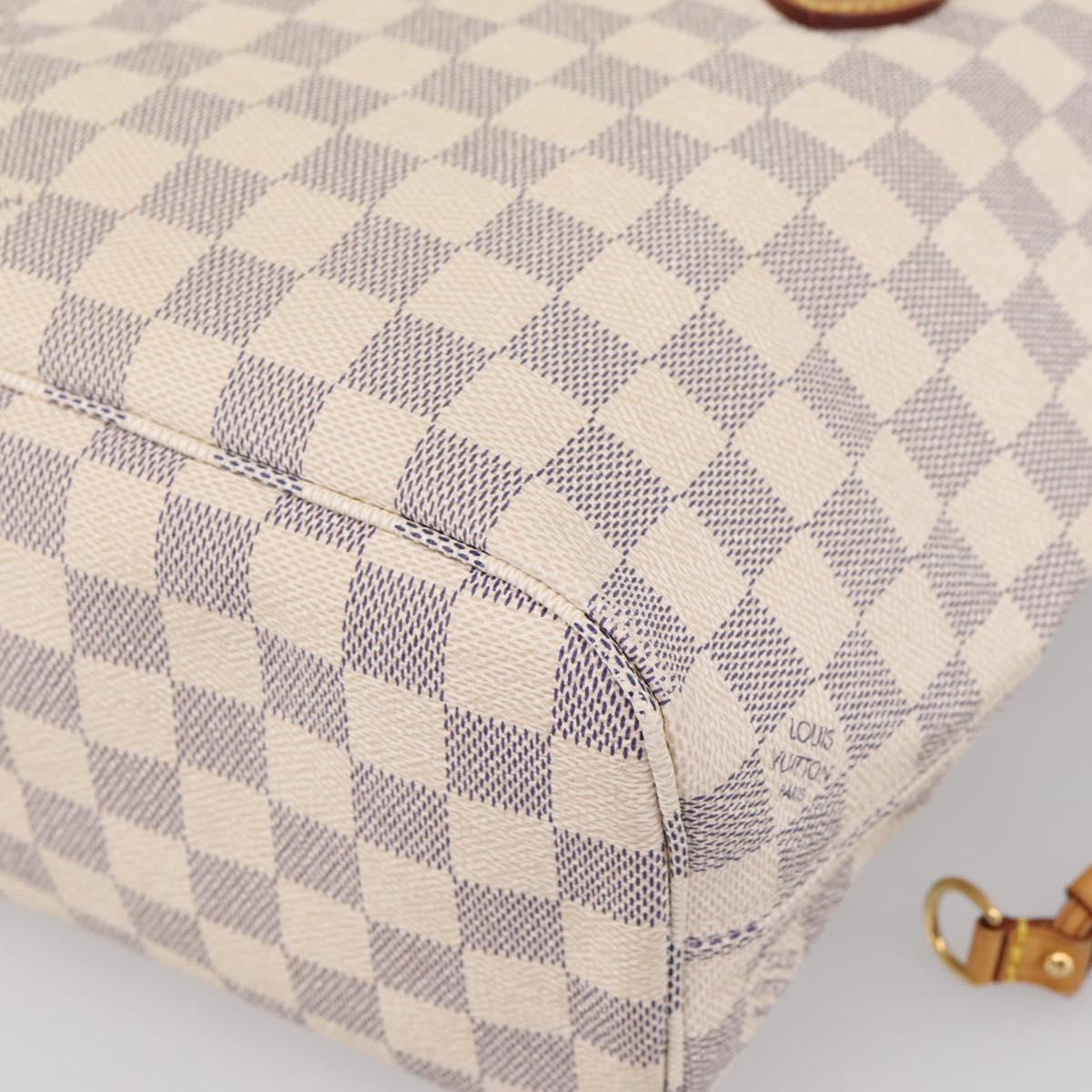 LOUIS VUITTON Damier Azur Neverfull PM Tote Bag N41362 LV Auth 206233A