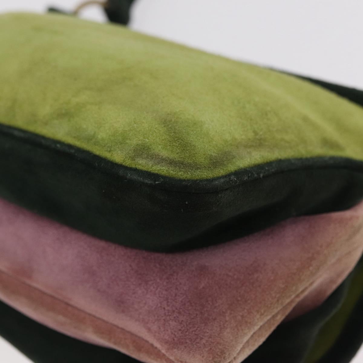 Miu Miu Shoulder Bag Suede Green Auth 206238A