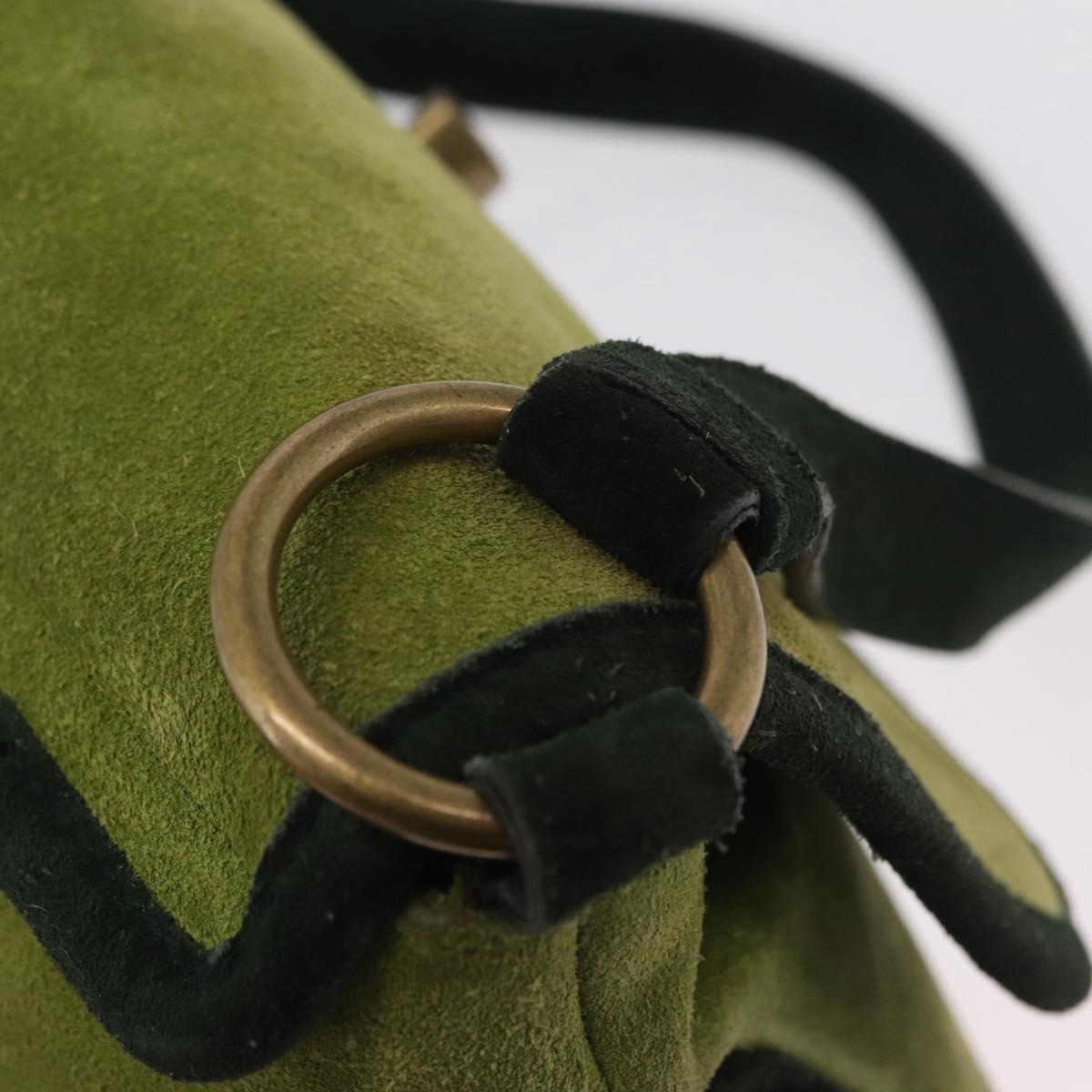 Miu Miu Shoulder Bag Suede Green Auth 206238A