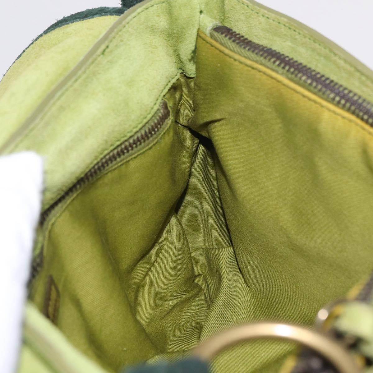 Miu Miu Shoulder Bag Suede Green Auth 206238A