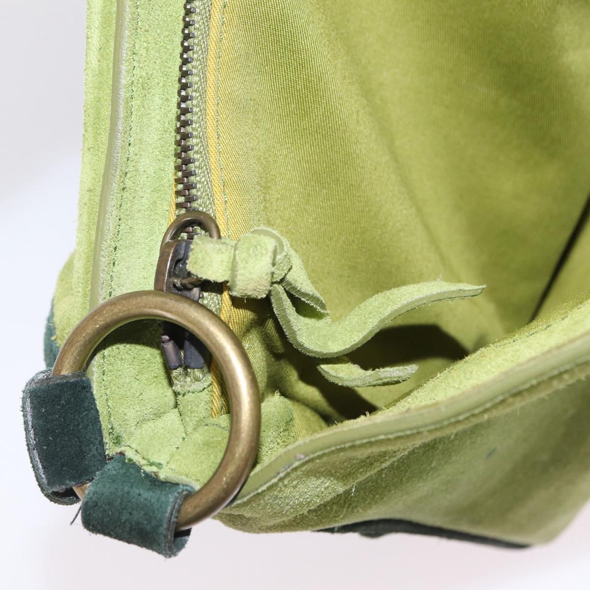Miu Miu Shoulder Bag Suede Green Auth 206238A