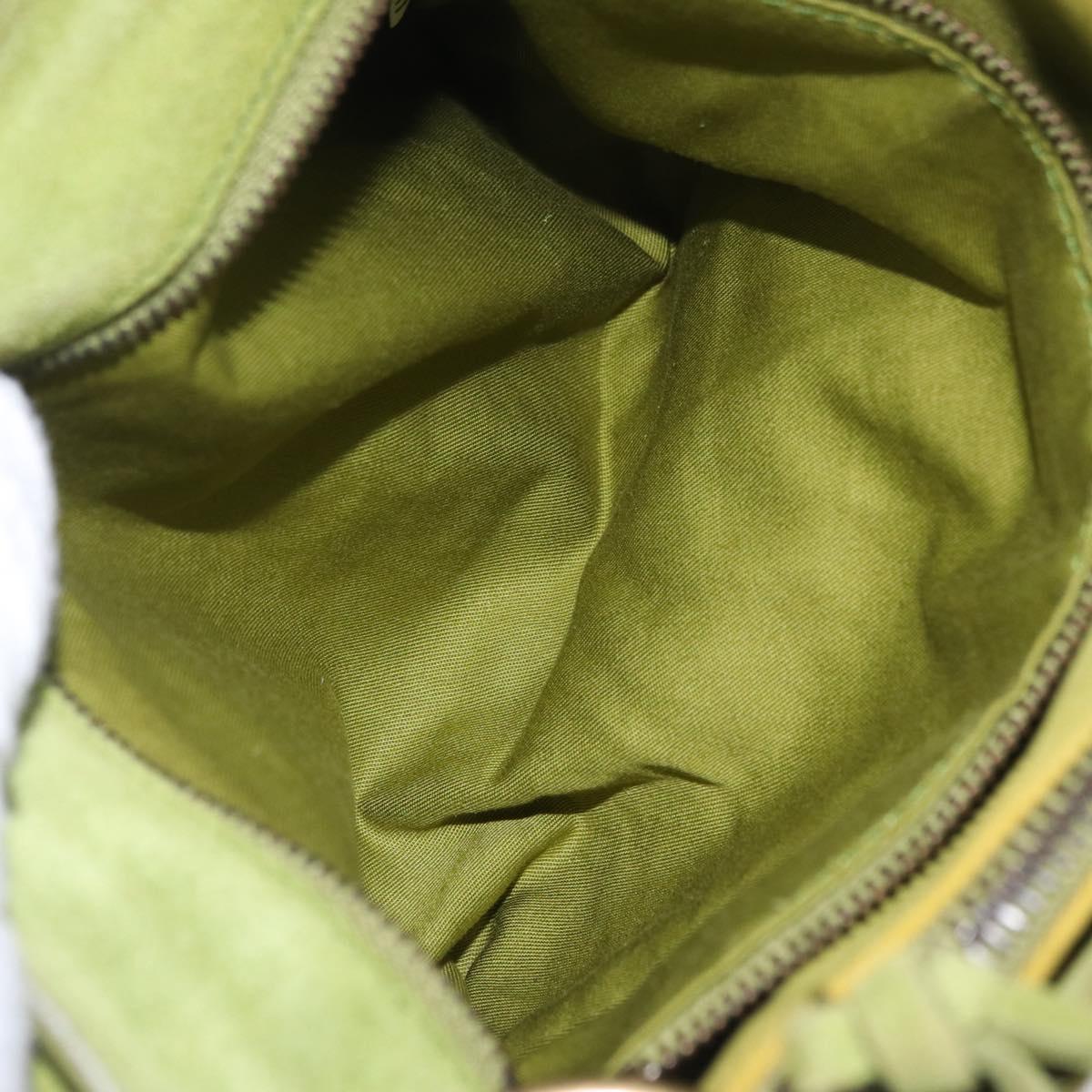 Miu Miu Shoulder Bag Suede Green Auth 206238A
