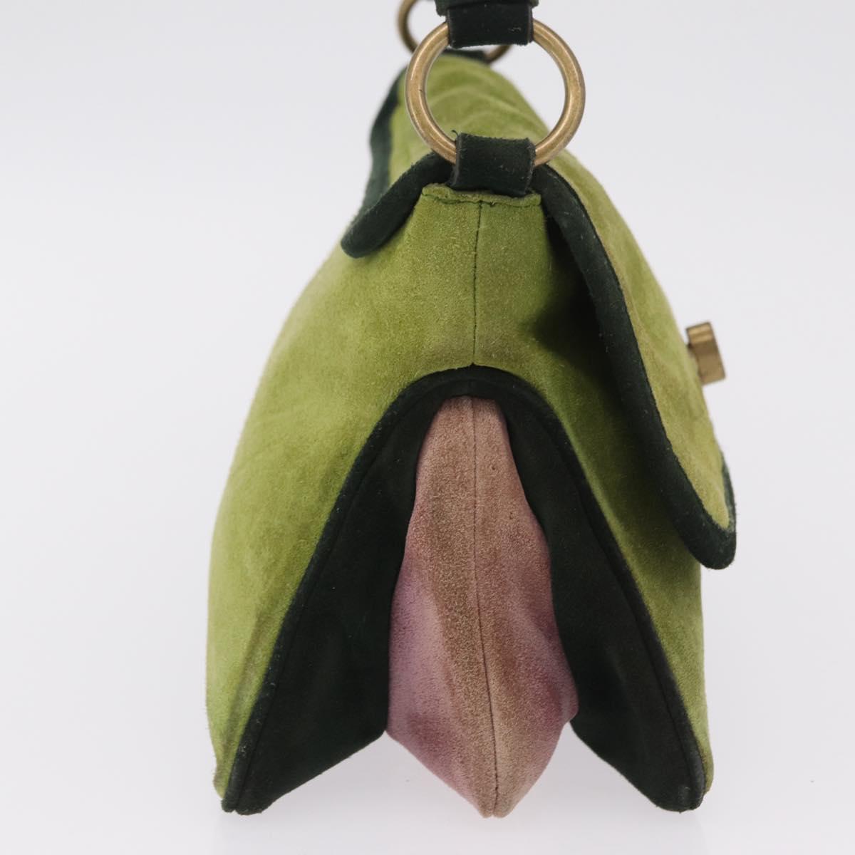 Miu Miu Shoulder Bag Suede Green Auth 206238A