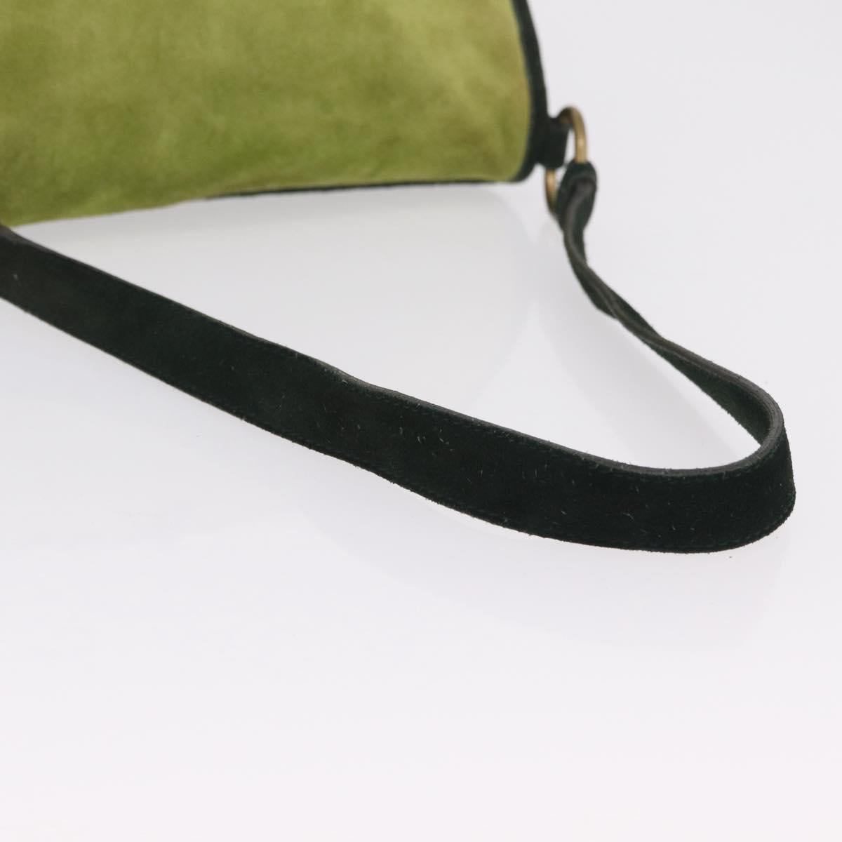 Miu Miu Shoulder Bag Suede Green Auth 206238A