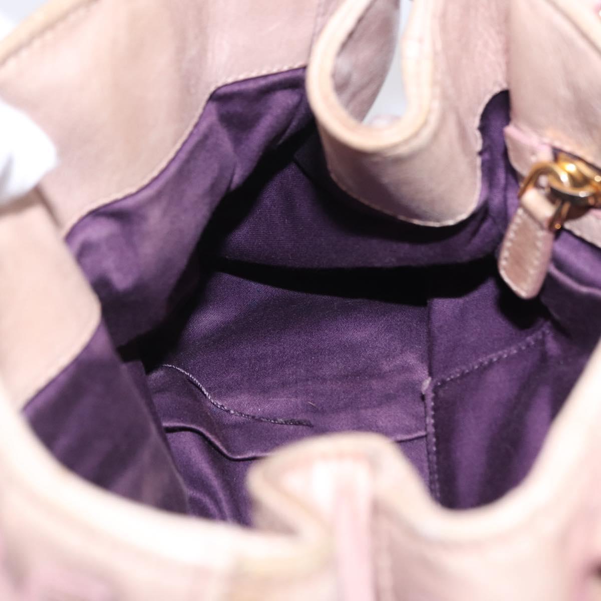 Miu Miu Hand Bag Vitellolux Pink Gold Auth 206250M