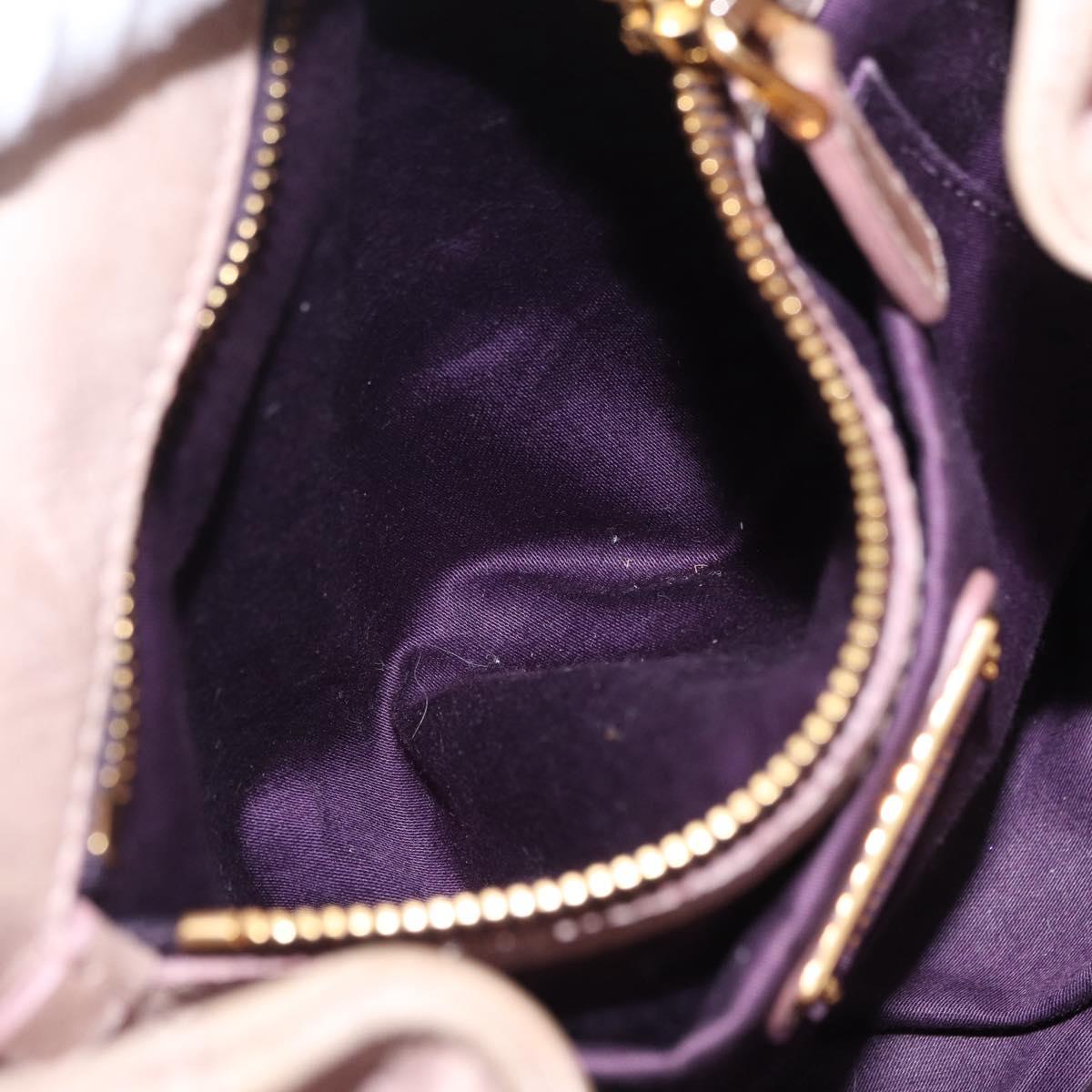 Miu Miu Hand Bag Vitellolux Pink Gold Auth 206250M