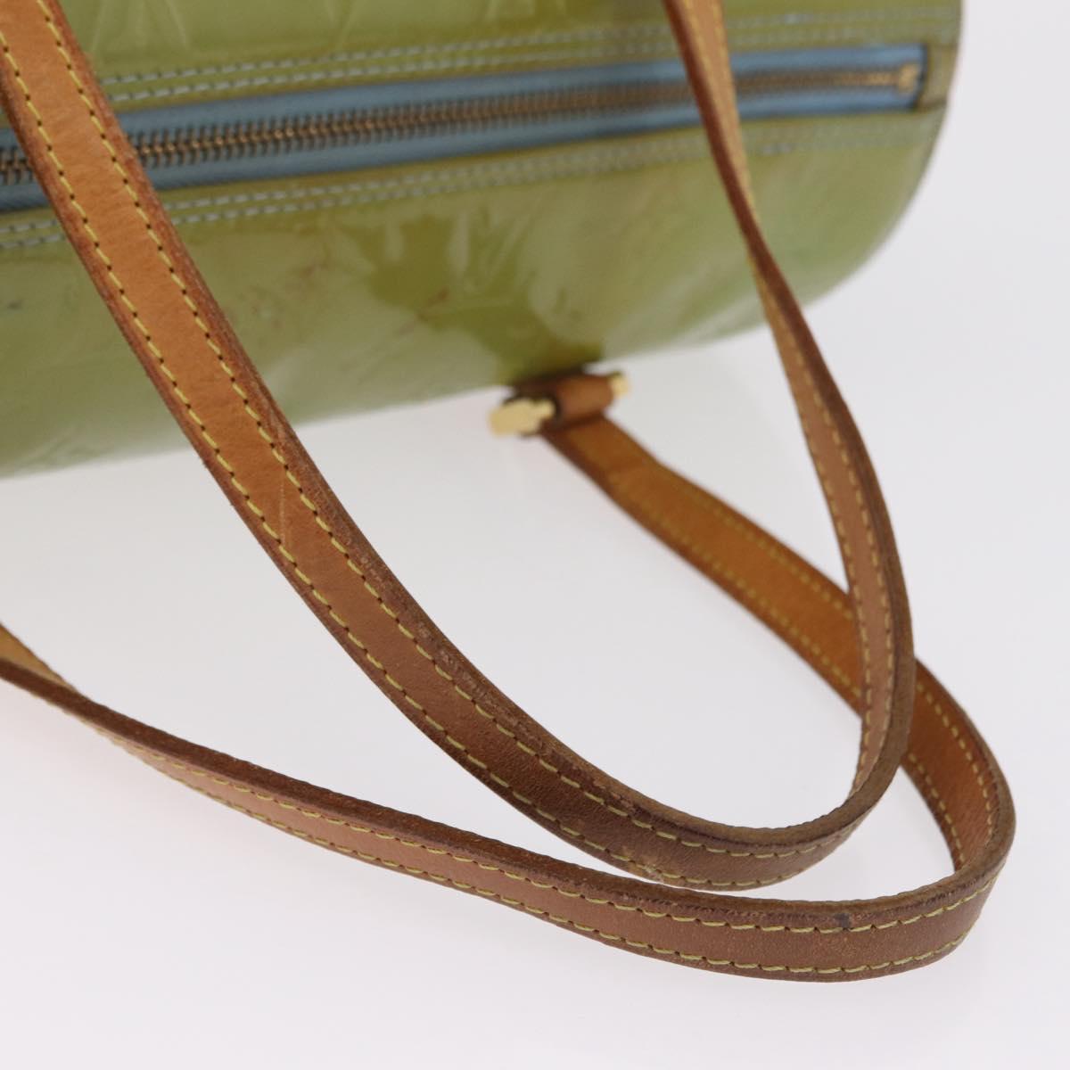 LOUIS VUITTON Monogram Vernis Bedford Hand Bag Baby Blue M91007 LV Auth 206254