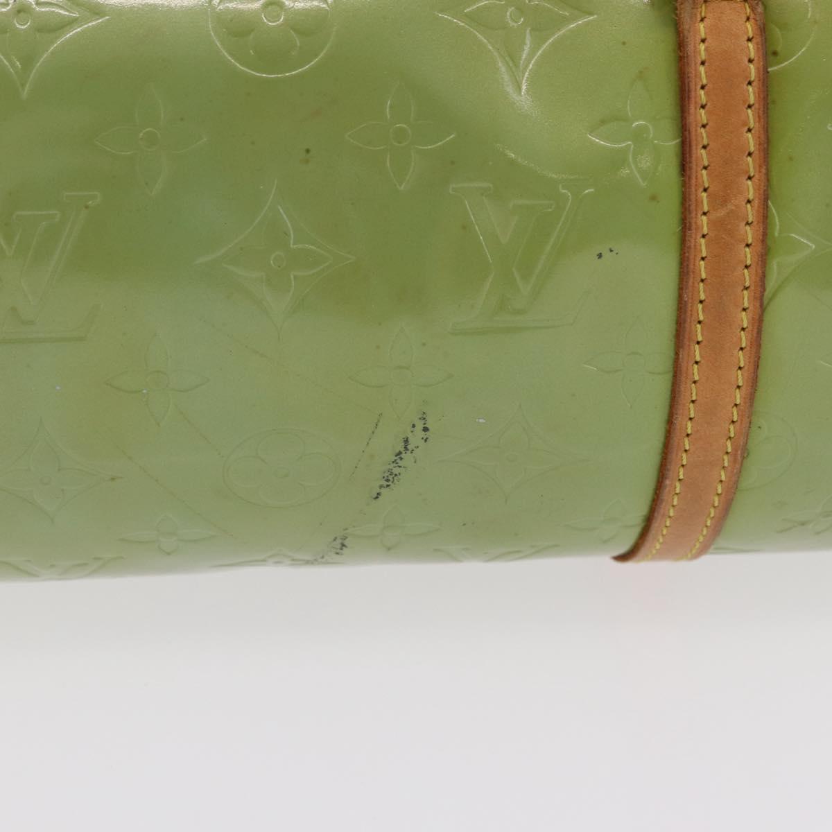 LOUIS VUITTON Monogram Vernis Bedford Hand Bag Baby Blue M91007 LV Auth 206254