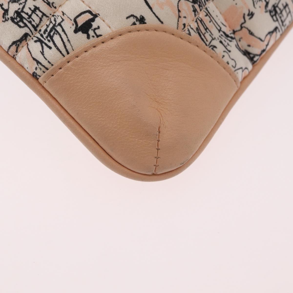 CHANEL Choco Bar Chain Shoulder Bag Silk Pink Gold CC Auth 206258SAM