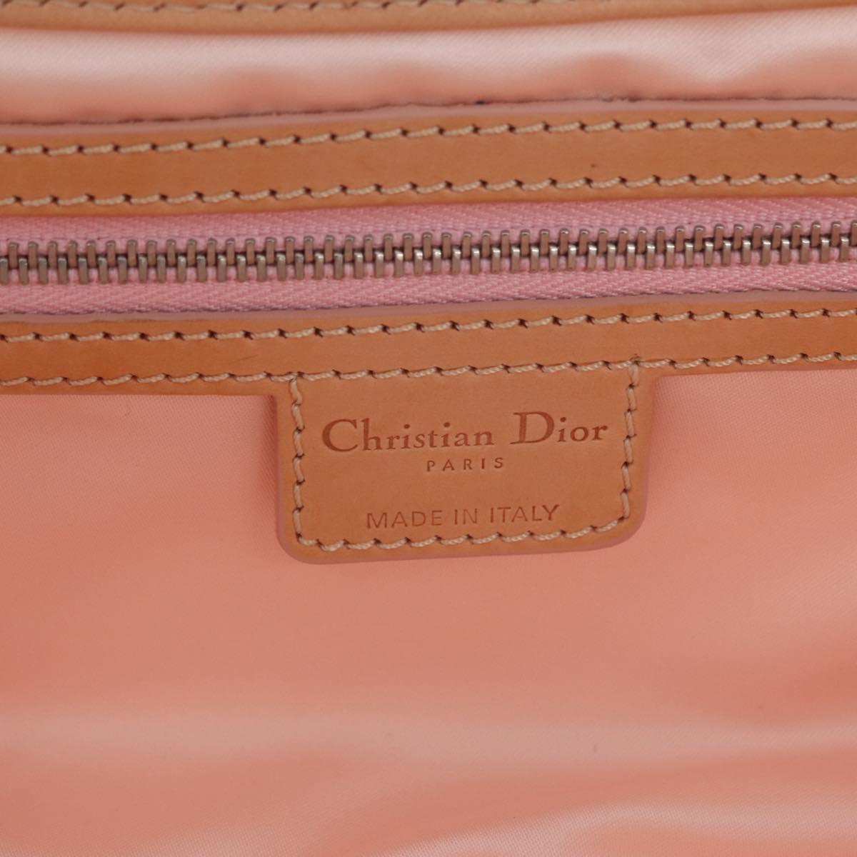 Christian Dior Trotter Canvas Romantic Chain Bag PVC Ivory Silver Auth 206260SAM