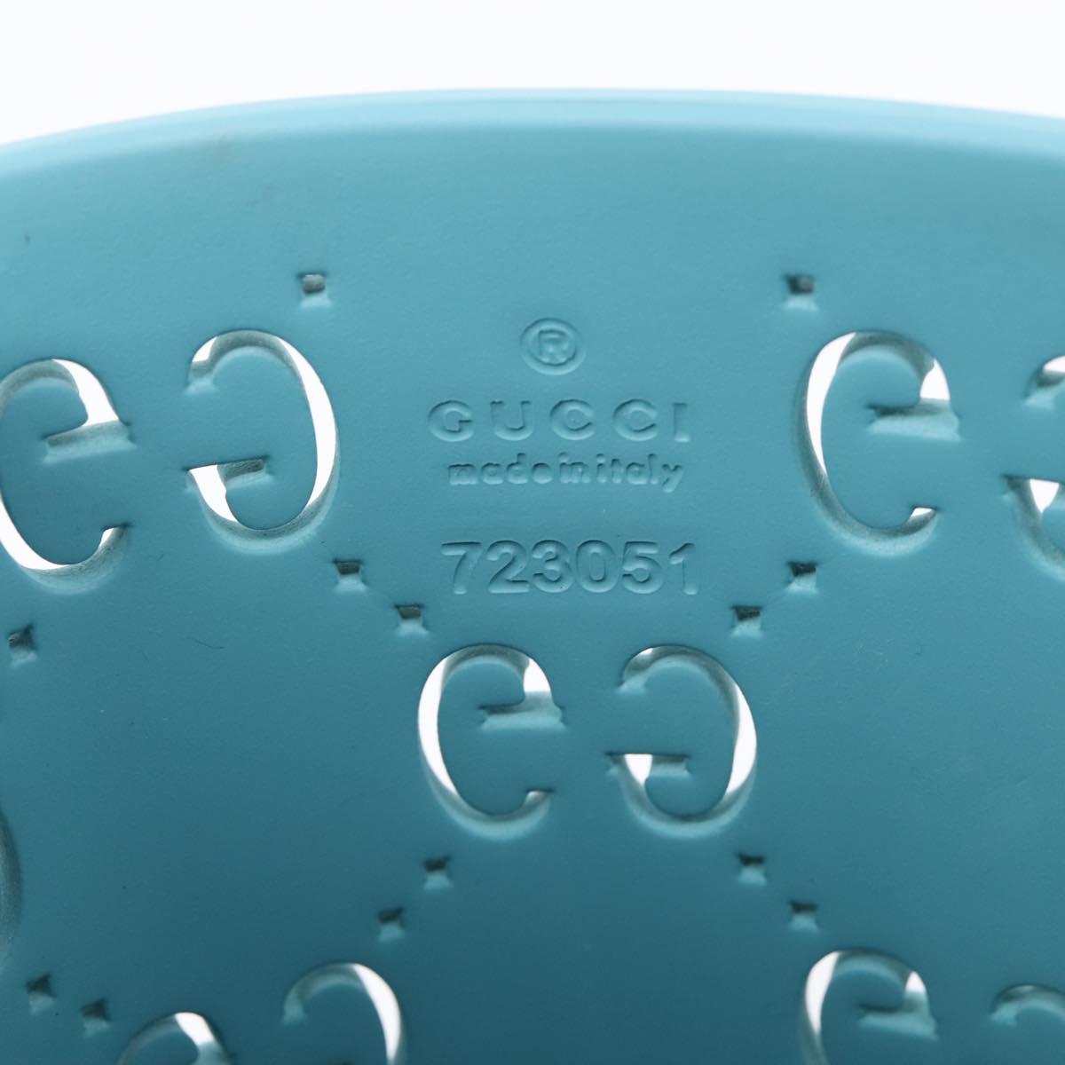 GUCCI Hand Bag Rubber Blue 723051 Auth 206264M