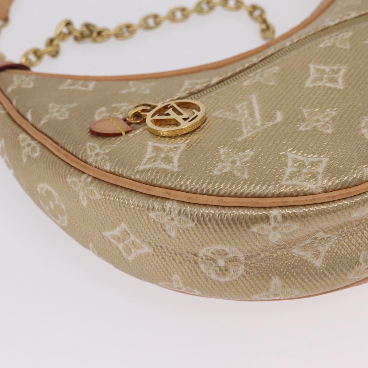 LOUIS VUITTON Monogram Laminated Jacquard Loop Bag Gold M22928 LV Auth 206273SAM