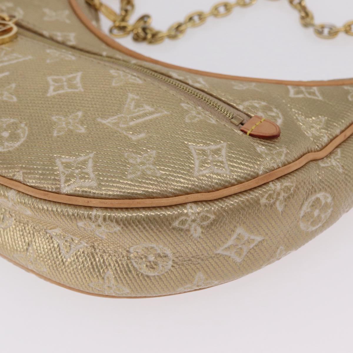 LOUIS VUITTON Monogram Laminated Jacquard Loop Bag Gold M22928 LV Auth 206273SAM