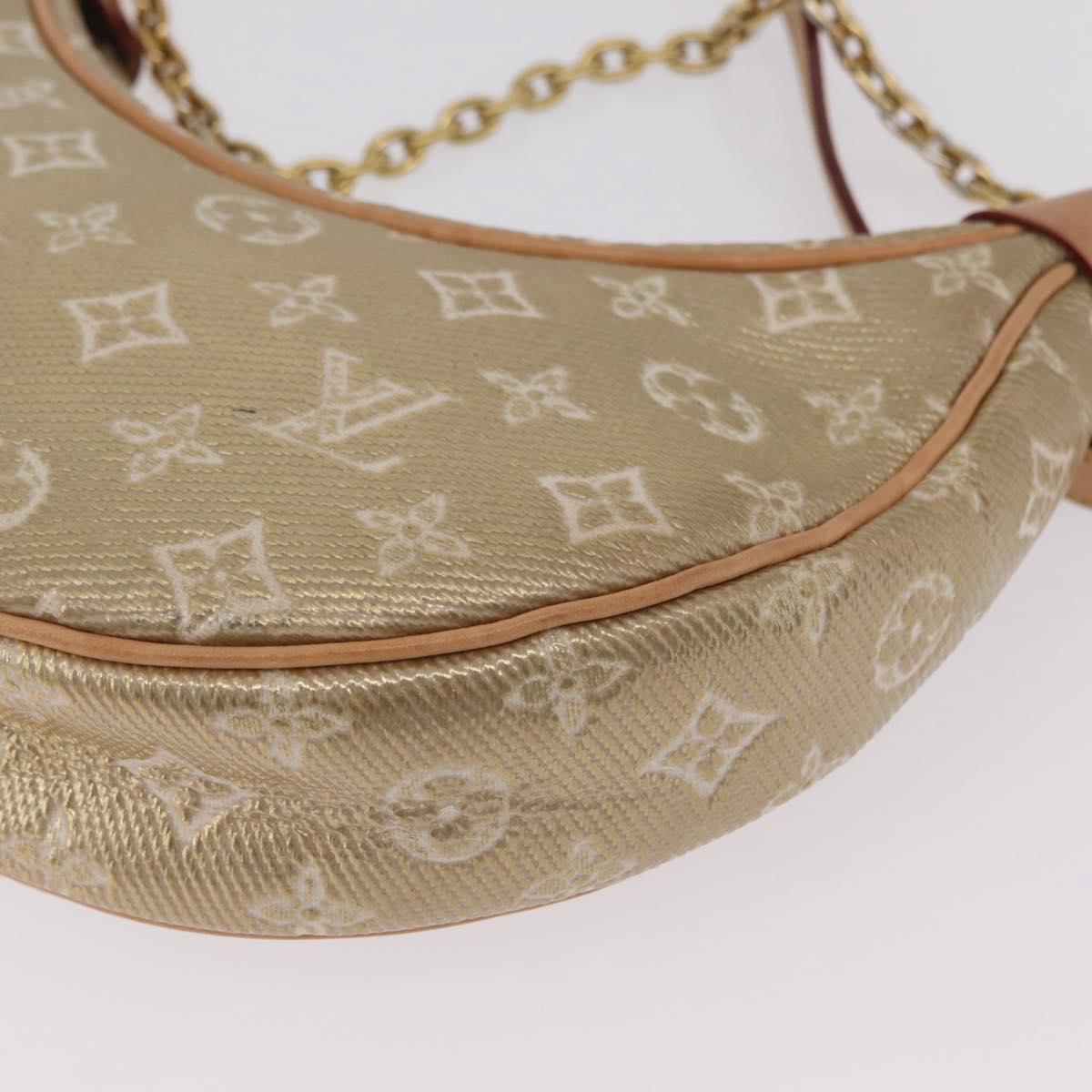 LOUIS VUITTON Monogram Laminated Jacquard Loop Bag Gold M22928 LV Auth 206273SAM