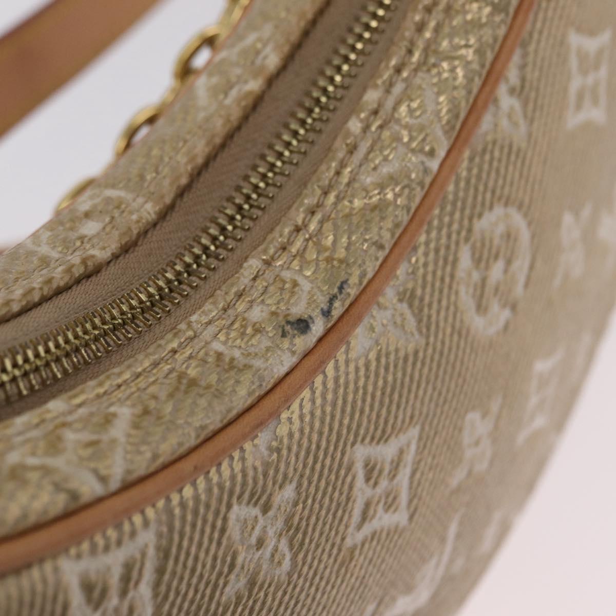 LOUIS VUITTON Monogram Laminated Jacquard Loop Bag Gold M22928 LV Auth 206273SAM