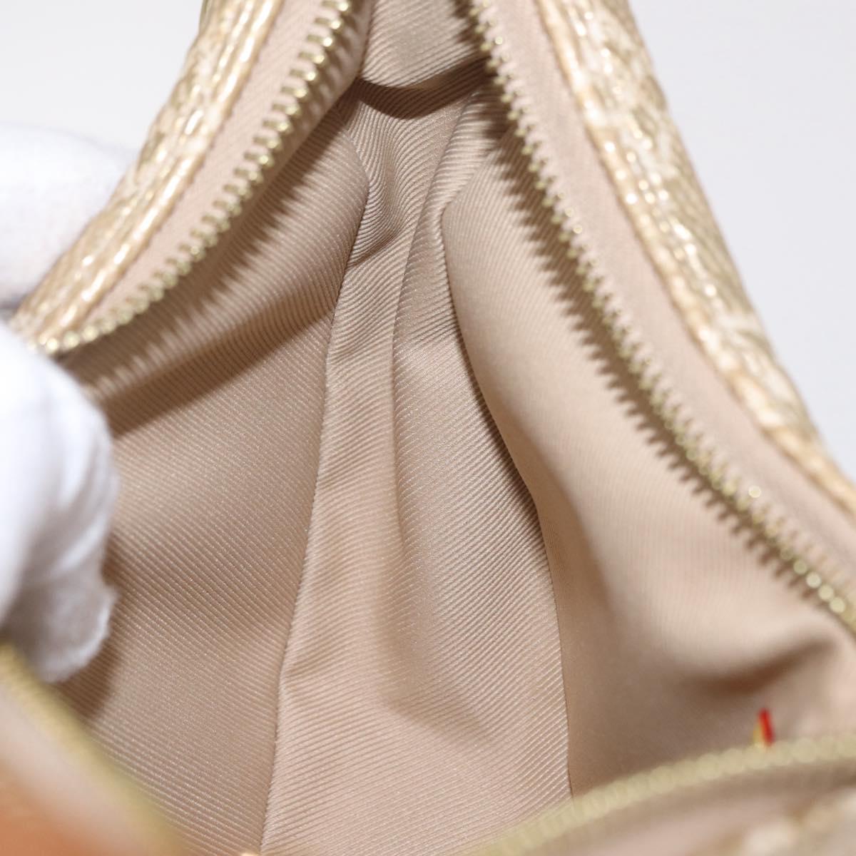 LOUIS VUITTON Monogram Laminated Jacquard Loop Bag Gold M22928 LV Auth 206273SAM