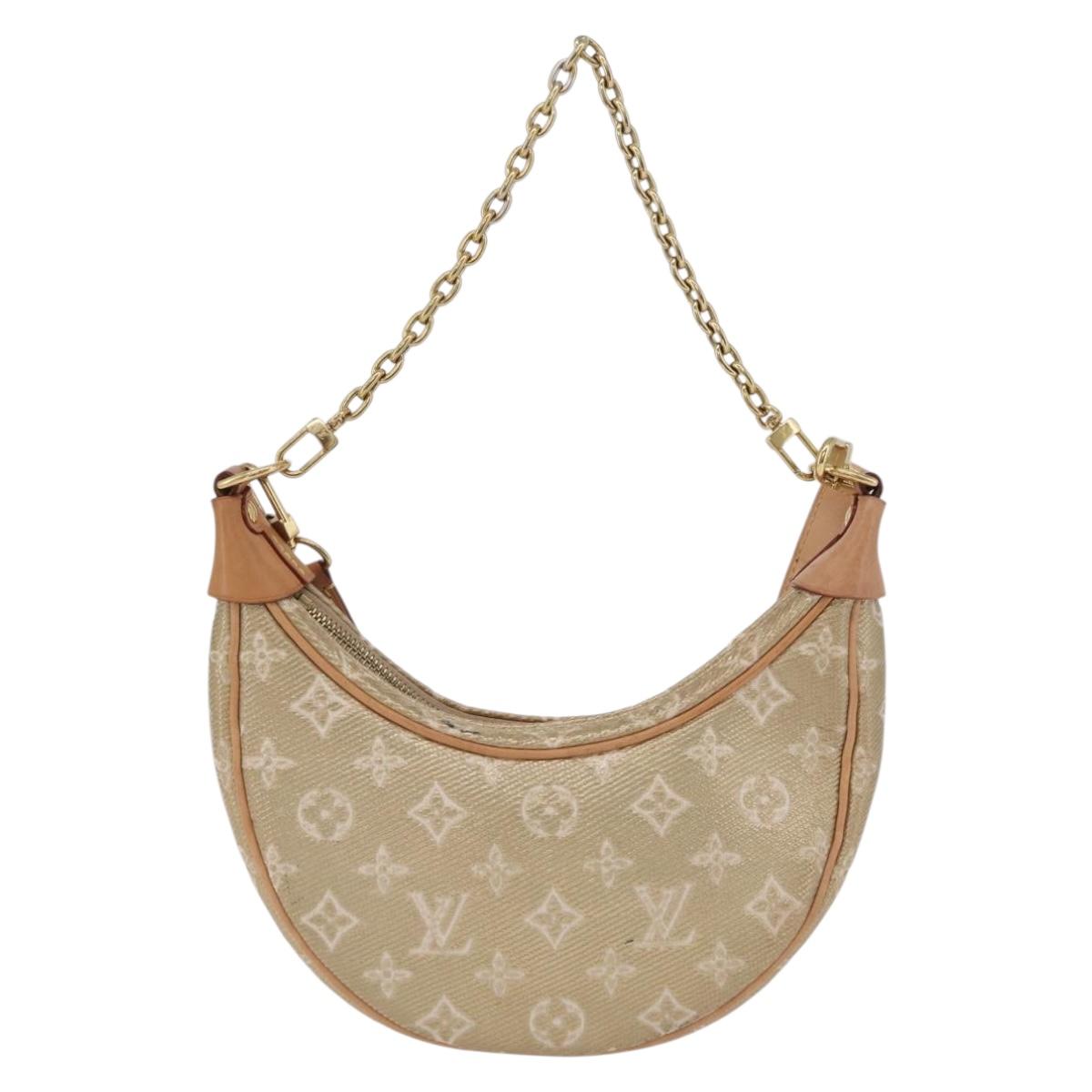 LOUIS VUITTON Monogram Laminated Jacquard Loop Bag Gold M22928 LV Auth 206273SAM