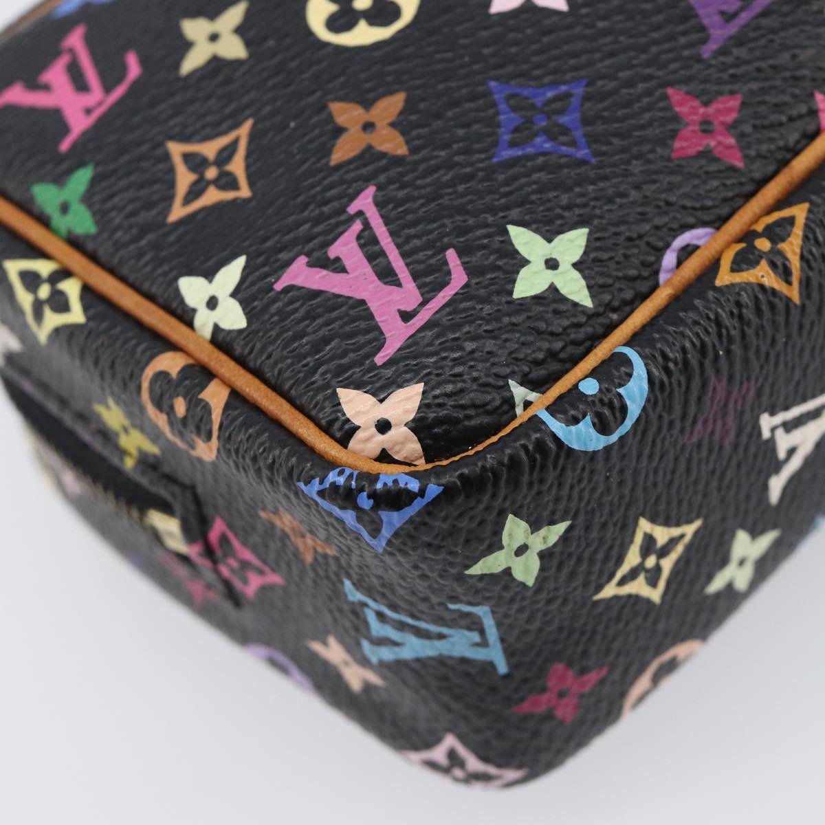 LOUIS VUITTON Monogram Multicolor Trousse Wapity Pouch Black M58034 Auth 206275A