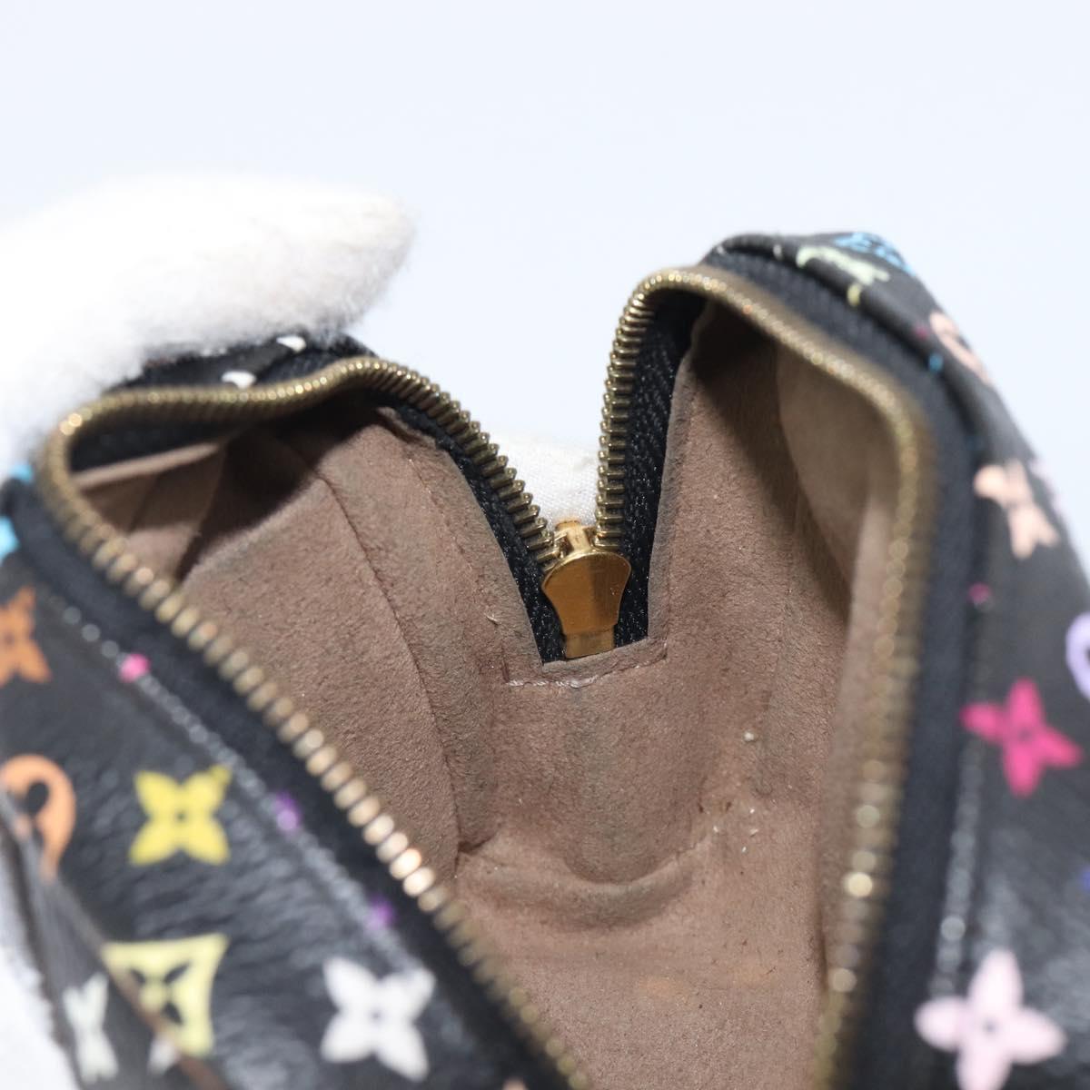 LOUIS VUITTON Monogram Multicolor Trousse Wapity Pouch Black M58034 Auth 206275A