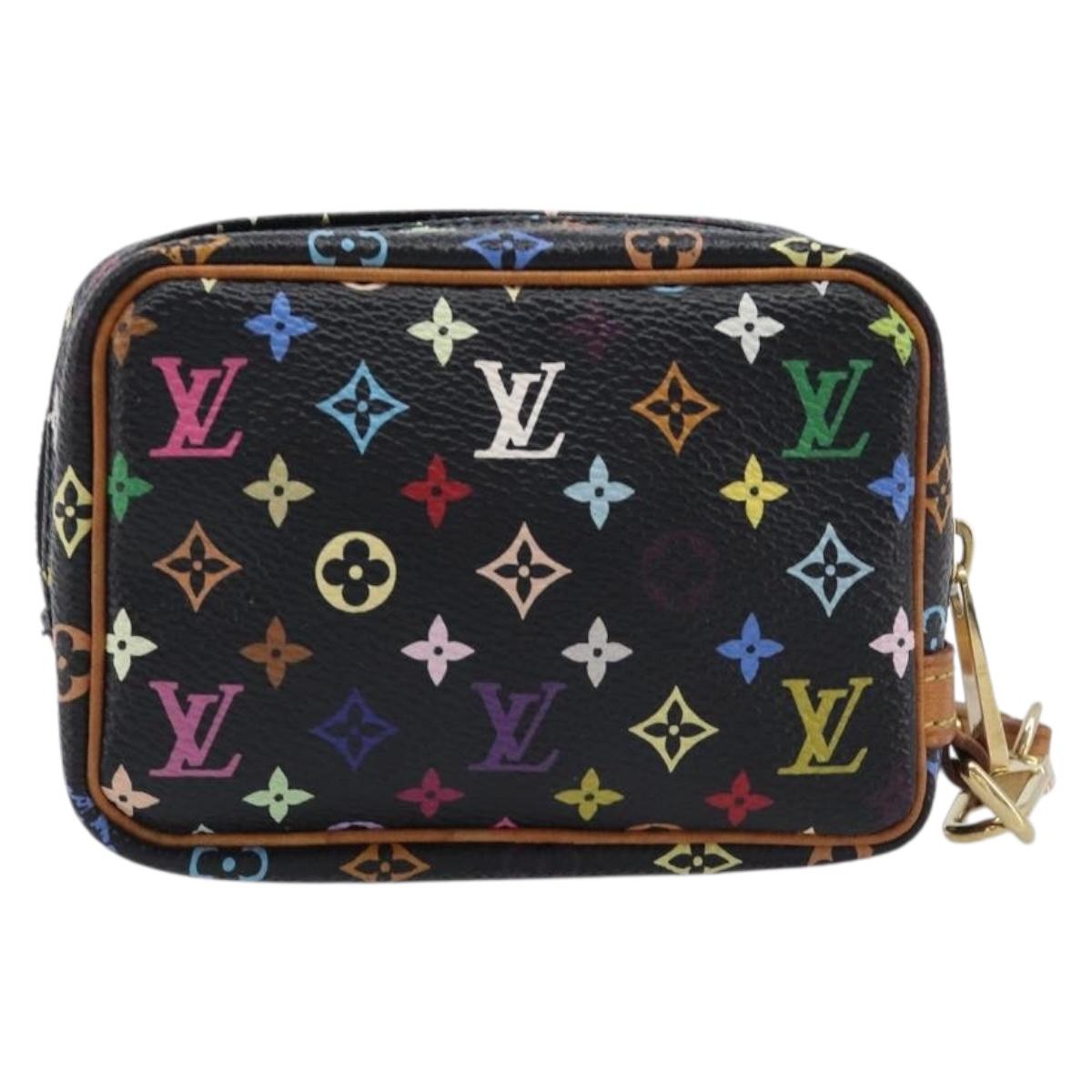 LOUIS VUITTON Monogram Multicolor Trousse Wapity Pouch Black M58034 Auth 206275A