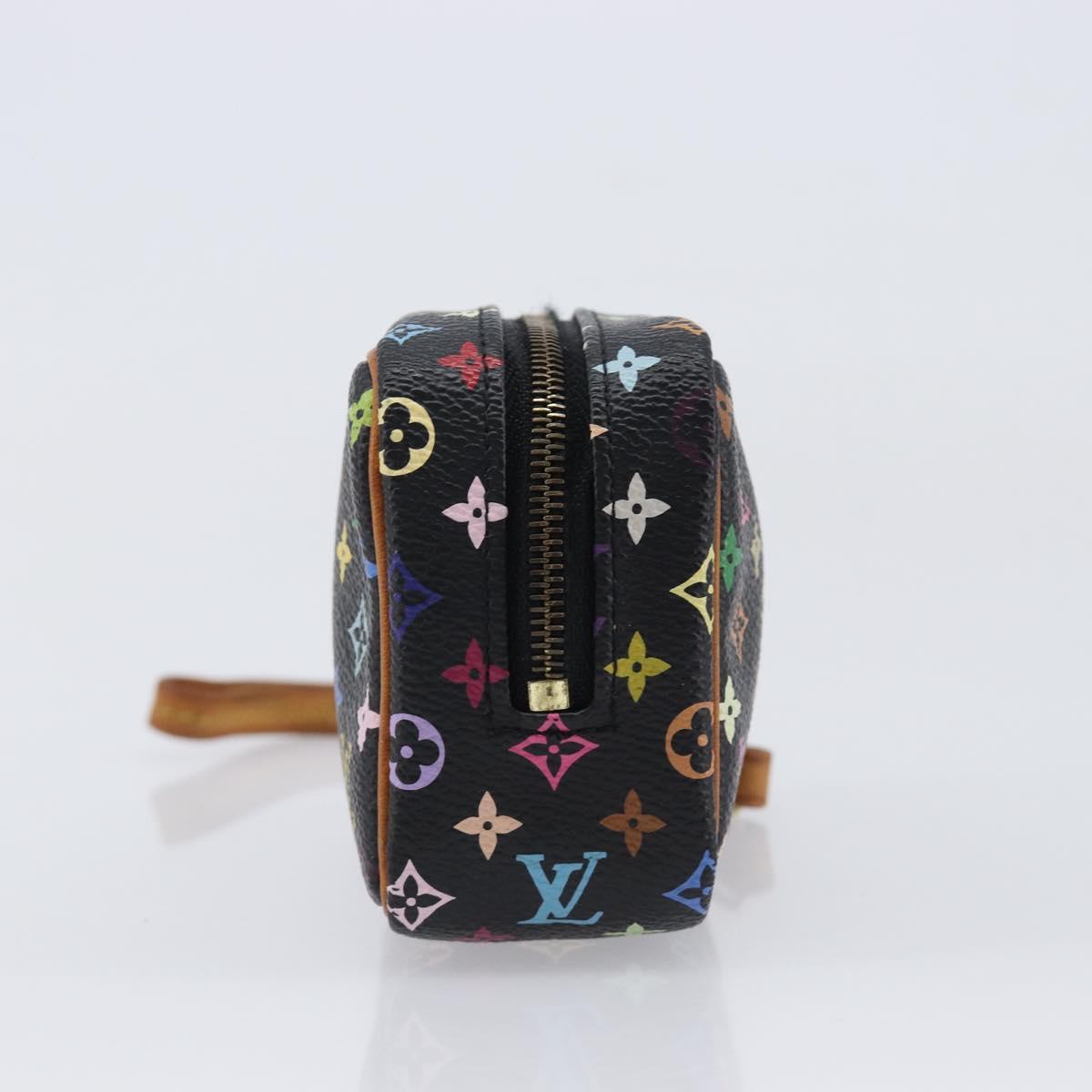 LOUIS VUITTON Monogram Multicolor Trousse Wapity Pouch Black M58034 Auth 206275A