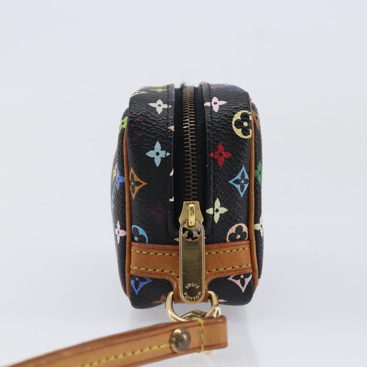 LOUIS VUITTON Monogram Multicolor Trousse Wapity Pouch Black M58034 Auth 206275A
