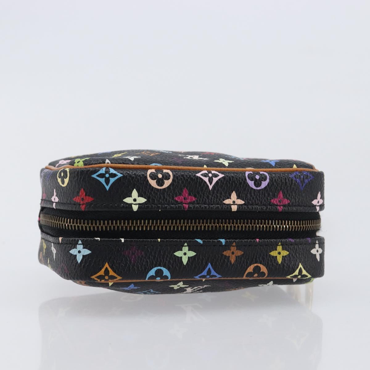LOUIS VUITTON Monogram Multicolor Trousse Wapity Pouch Black M58034 Auth 206275A